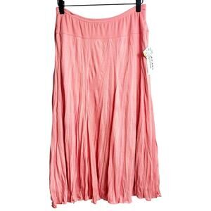 RAFAEL ESSENTIAL MIDI RUFFLE WOMEN SKIRT COLOR SHRIMP SIZE MEDIUM BRAND NEW